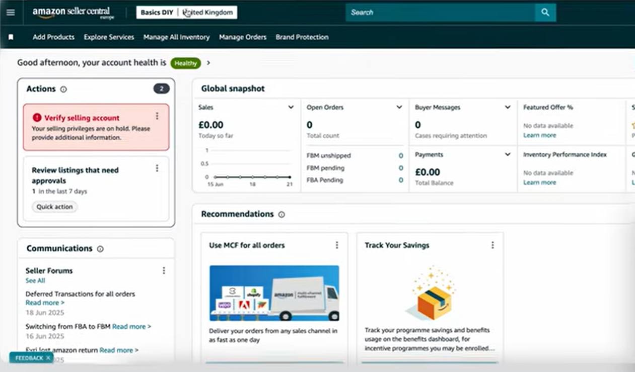 Amazon Account Health